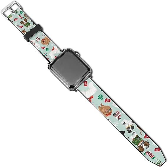 Compatible with Apple Watch Band Watch Strap Dogs Christmas Cute Dog