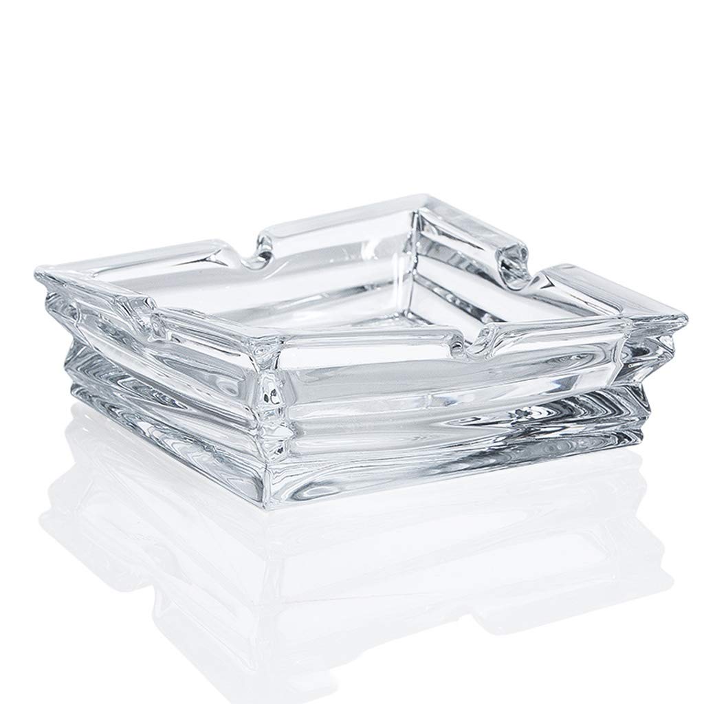 Ashtray High-end Boutique Crystal Ashtray Fashion Creative Personality Gift Birthday Gift Living Room Continental Square Ashtray Ash Tray (Size : B)
