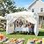 JupiterForce Canopy Tent 10x10 Outdoor Wedding Party Tent with Removable Sidewalls Heavy Duty Gazebo Waterproof Canopy Patio Tent Shelter Pavilion Cater BBQ Events Tent, White