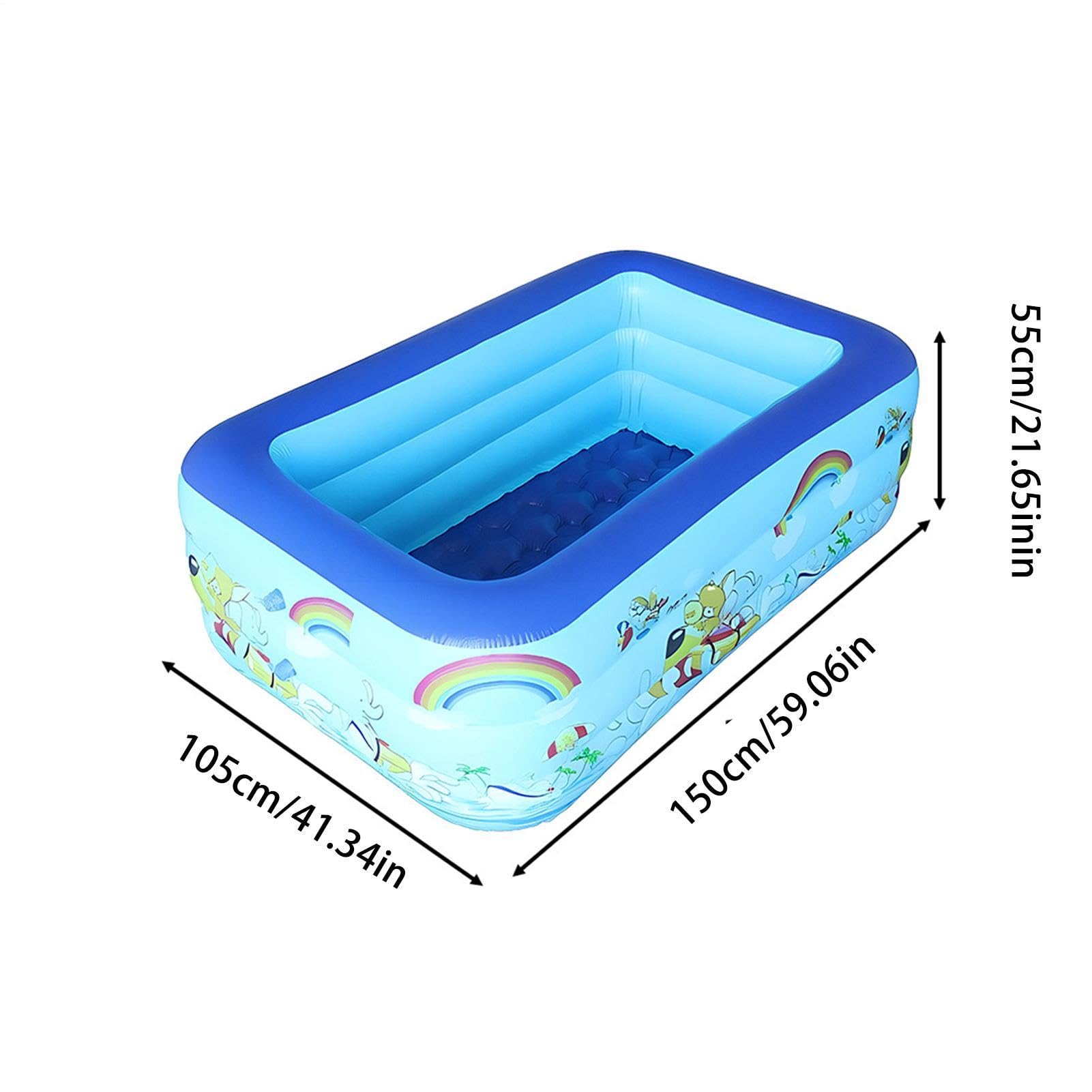Piscina Gonfiabile Per Bambini | Rettangolare atterraggio sicuro - Piscina Gonfiabile Con Funzione Di Pozzo Palline | Per Feste Di Compleanno In Giardino O Appartamento Ragazzi Ragazze Studenti