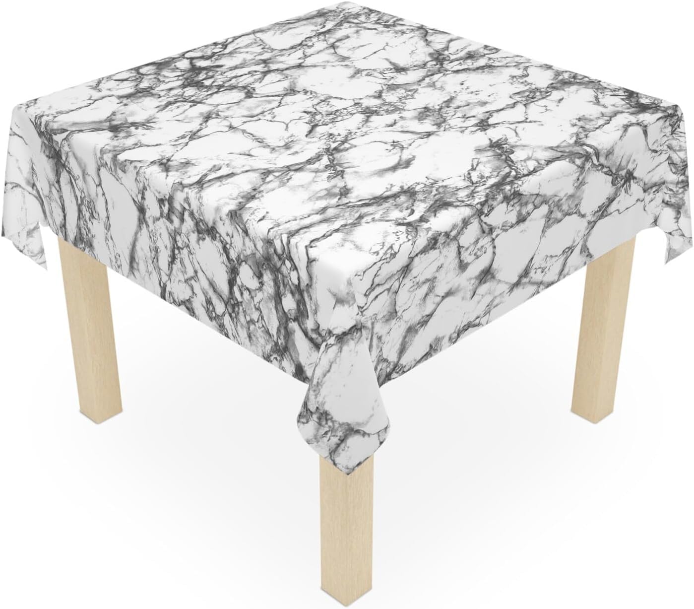 Akakus F140.516.1 Table Cloth Wipeable Tablecloth Pvc Plastic Wipe Clean Waterproof Square Table Cover Protector For Kitchen Picnic Outdoor Indoor (, 137X137.cm)