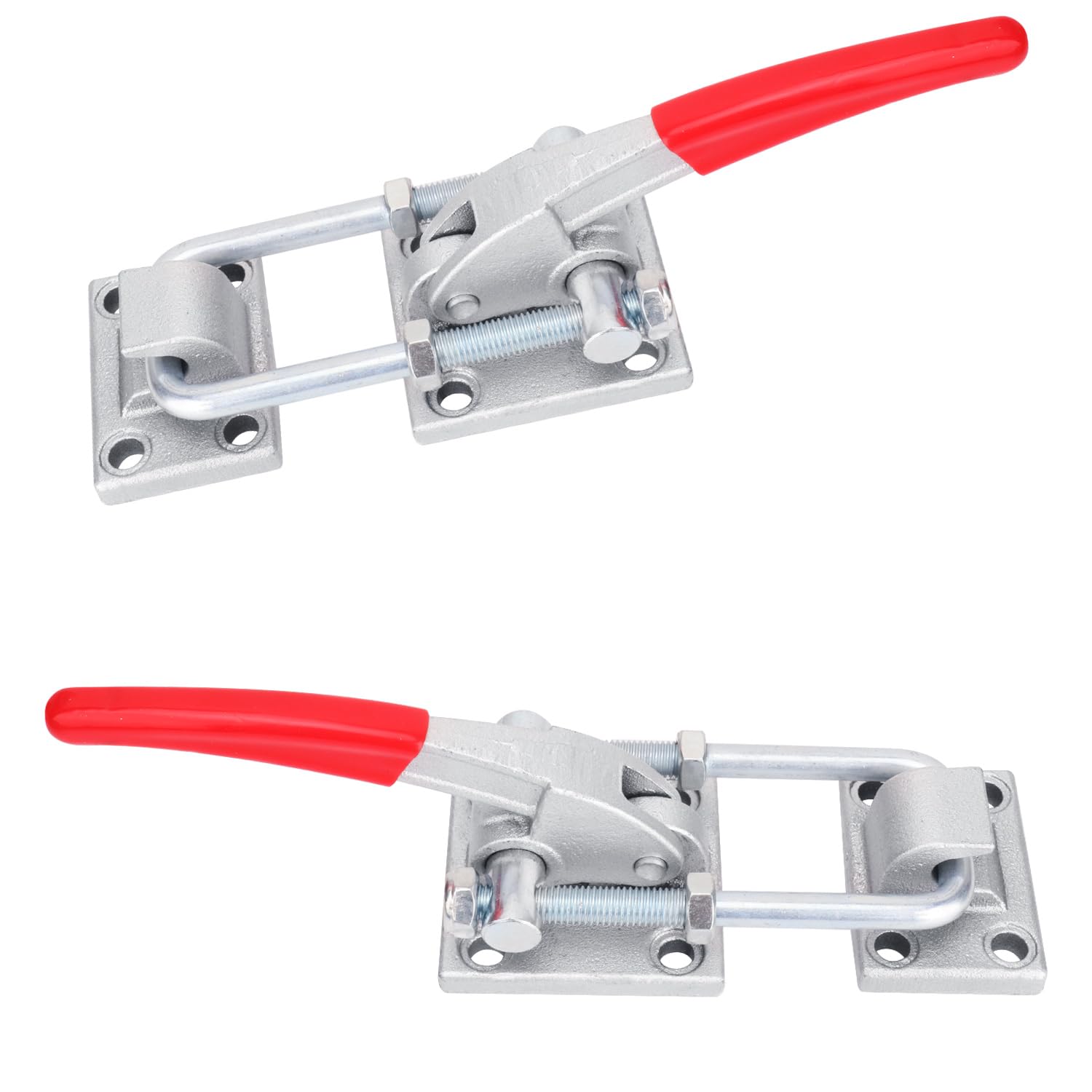 Biugaaufai 2 Pack Heavy Duty U-Hook Latch Clamp, 7720 lbs Capacity Adjustable U Hook Toggle Clamp, 40380 Toggle Clamp Latch, Adjustable Toggle Clamps