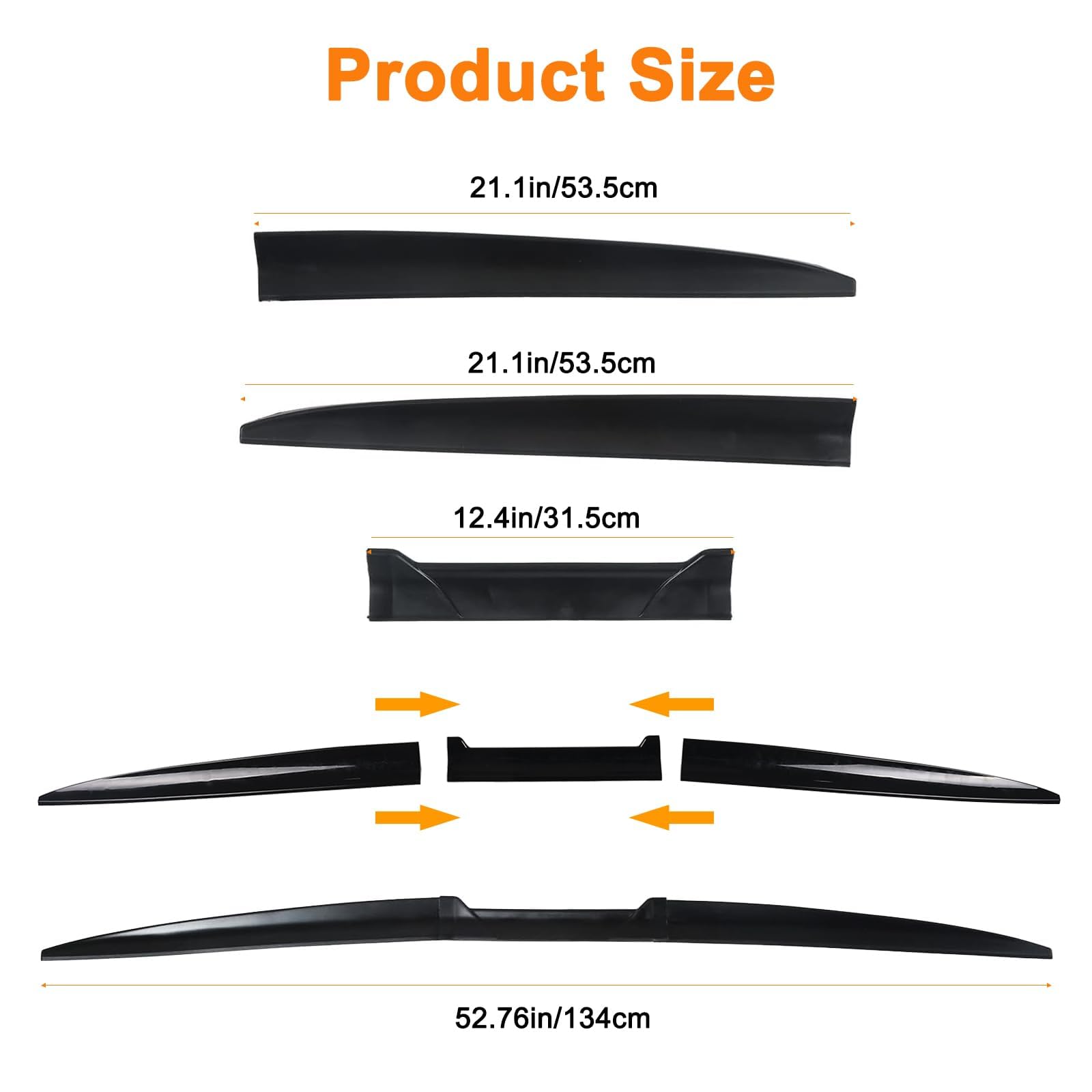 Aileron ABS ArrièRe de Voiture Spoilers pour,Coffre ArrièRe Toit Becquet, Pare-Brise Aile Becquet Lèvre Modification Accessoires