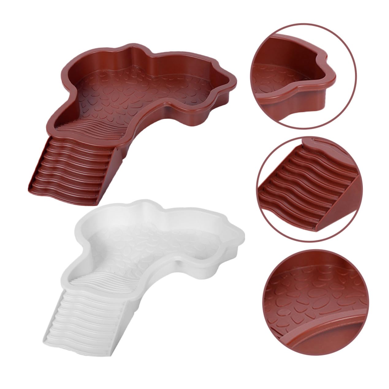 2 Pezzi Vasca per Tartarughe Semiaquatiche con Rampa Antiscivolo Piscina Rettile Dual Use Acqua e Accessorio per Benessere e Movimento Naturale
