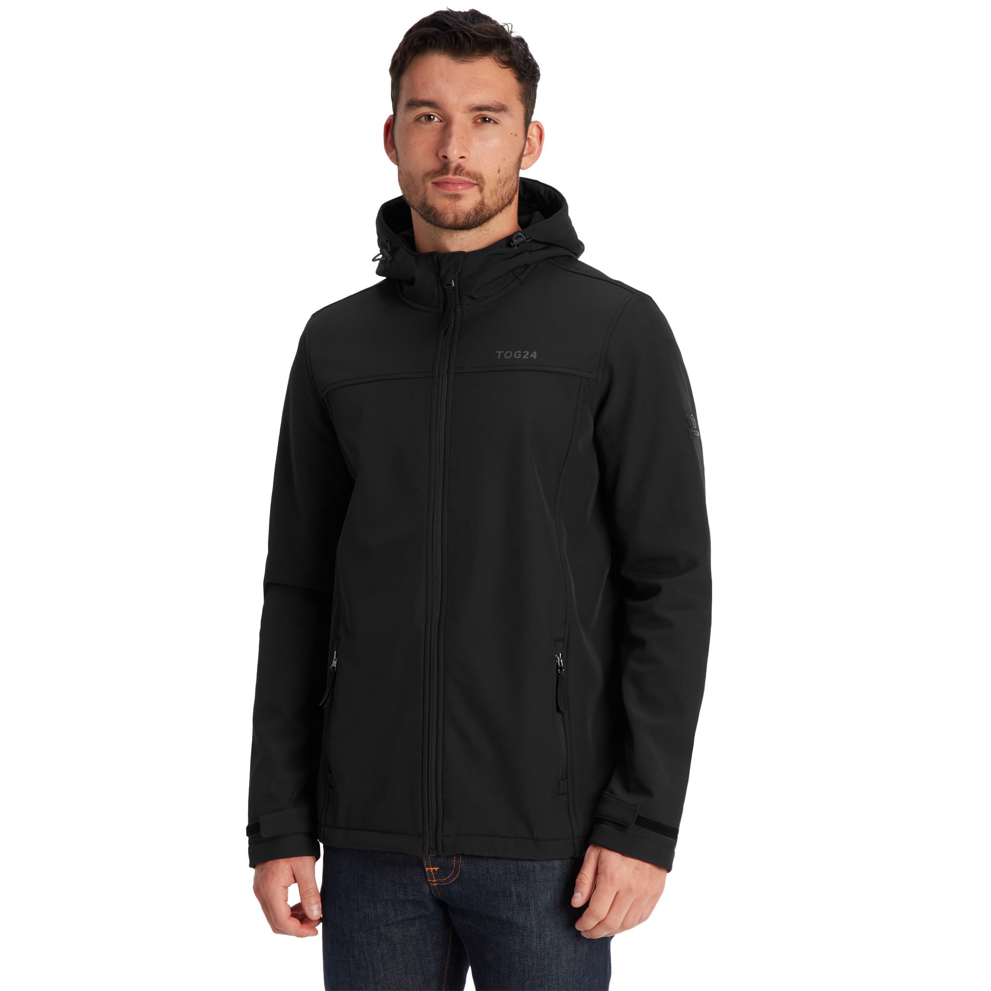 Feizor Men's Waterproof Softshell Jacket Lightweight Fleece Lined Warm Jackets Rain Coat Windbreaker Hiking Jackets with Hood