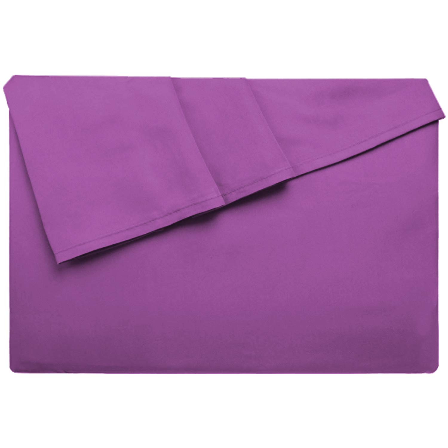 Lirex Flat Sheet, Twin Size Extra Soft Brushed Microfiber Flat Sheet, Machine Washable Wrinkle Free Breathable (Purple, Twin)