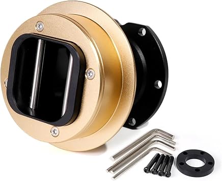 Steering Wheel hub Replacement QR2 and QR2 Pro Wheel-Sides Quick Release H-ub F-anatec Steering Wheel Accessories Steering Wheel Hubs(Black)