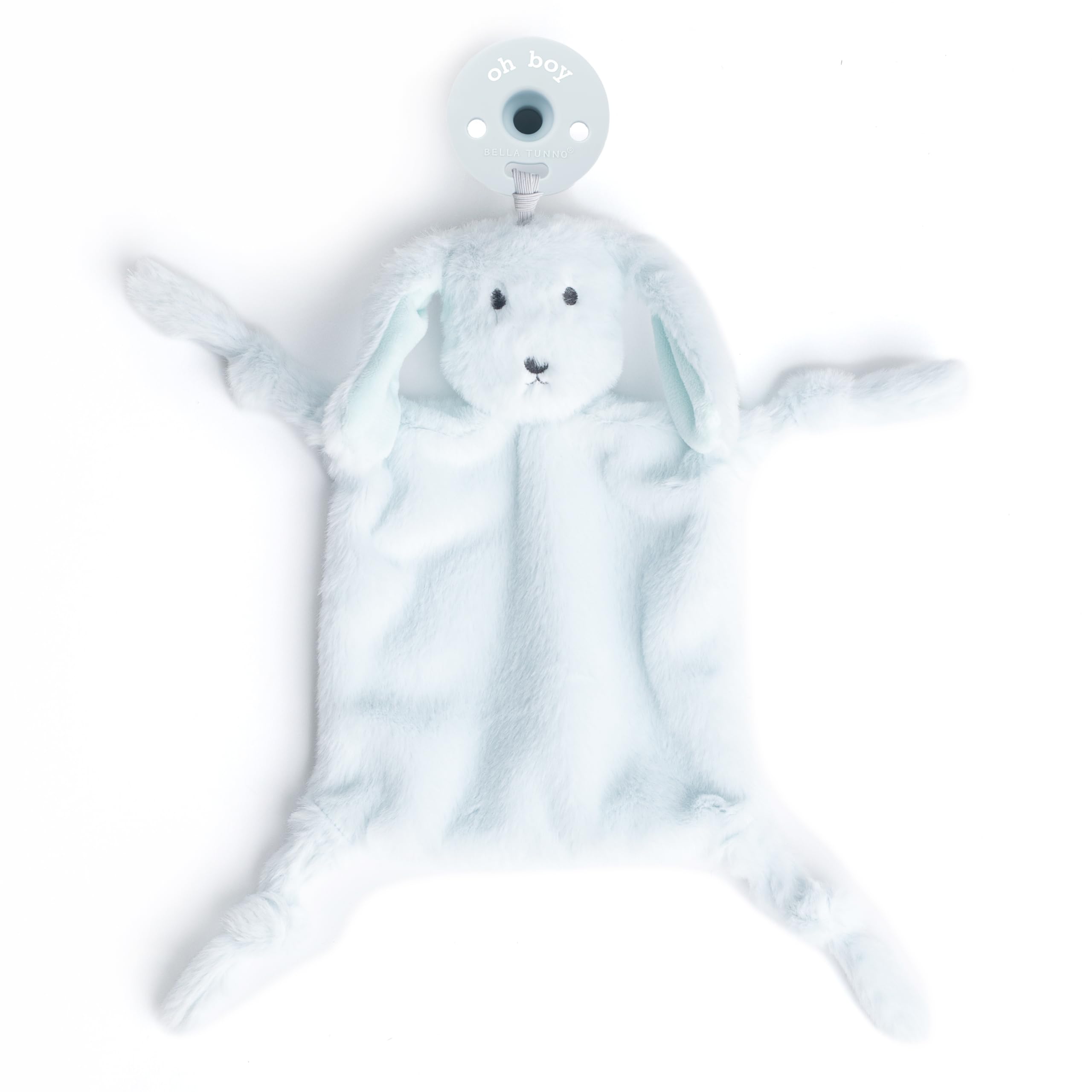 Pacifier Holder with Detachable Pacifier by Bella Tunno, Soft Animal Lovey Snuggle Toy Attaches to Teethers, Baby Gift for Newborn Boys and Girls, Babies 0+ Months, Dog