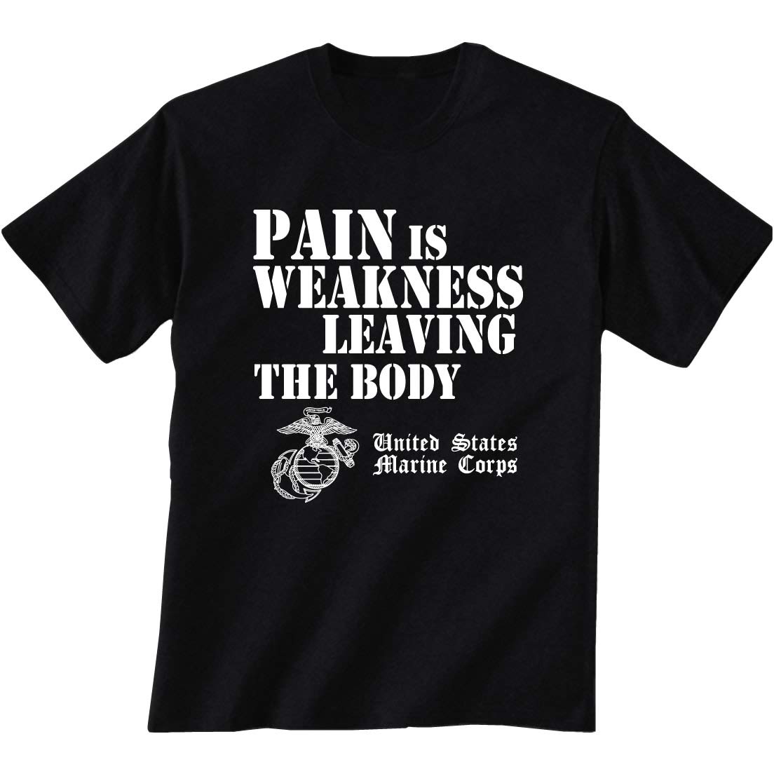 zerograviteezerogravitee USMC Pain is Weakness Leaving The Body Short Sleeve T - military green