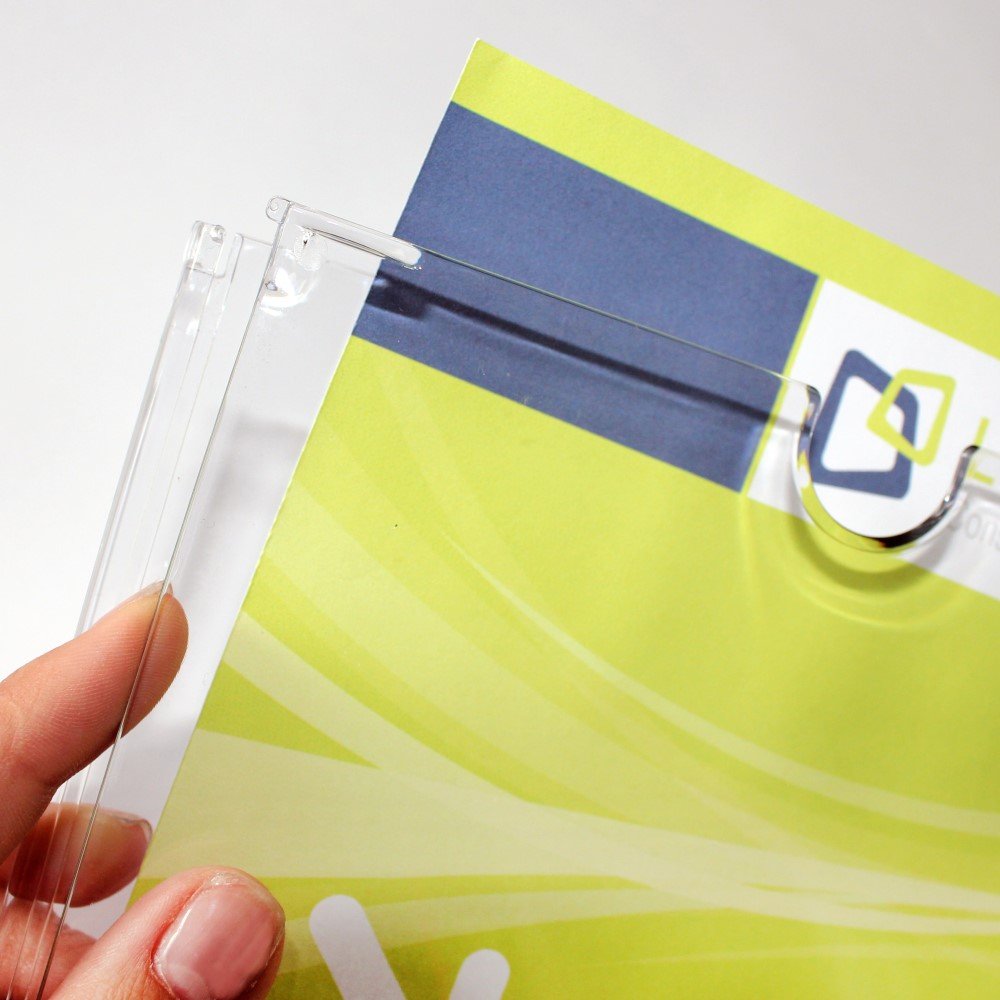 DIN A4 Quer Infotasche/Plakattasche/Blatthalter/Plakathalter/Plakattasche aus glasklarem, bruchfestem Polycarbonat, selbstklebend