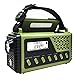 OBEST Kurbelradio mit 8000mAh Akku Wiederaufladbare,USB Handy-Lader mit Kompass und Display,Solar & Kurbel Notfallradio,FM Radio,Als Taschenlampe & Leselicht,SOS Alarm,Für Camping,Notfall,Blackout