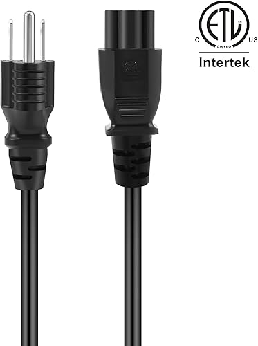 Miniatura 4 de Cable de alimentación para portátil de 3 clavijas de CA de 2 pies (paquete de 2), NEMA 5-15P a C5 (Mickey Mouse) 10A 125V 18AWG, IEC-60320 IEC320 C5