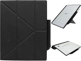 ZhaoCo Case for Remarkable 2 Paper Tablet 10.3" 2020 Released, Slim Lightweight Protective Book Folio Stand Cover Leather Case with Built-in Pen Holder - Black