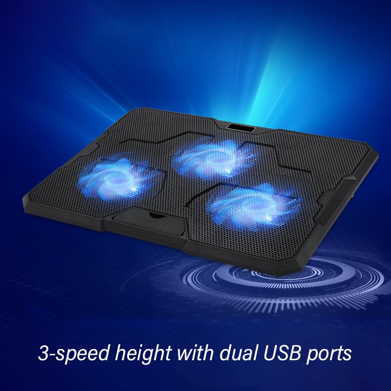 Base para Laptop con Ventiladores y Material ABS y Metal miniatura 7