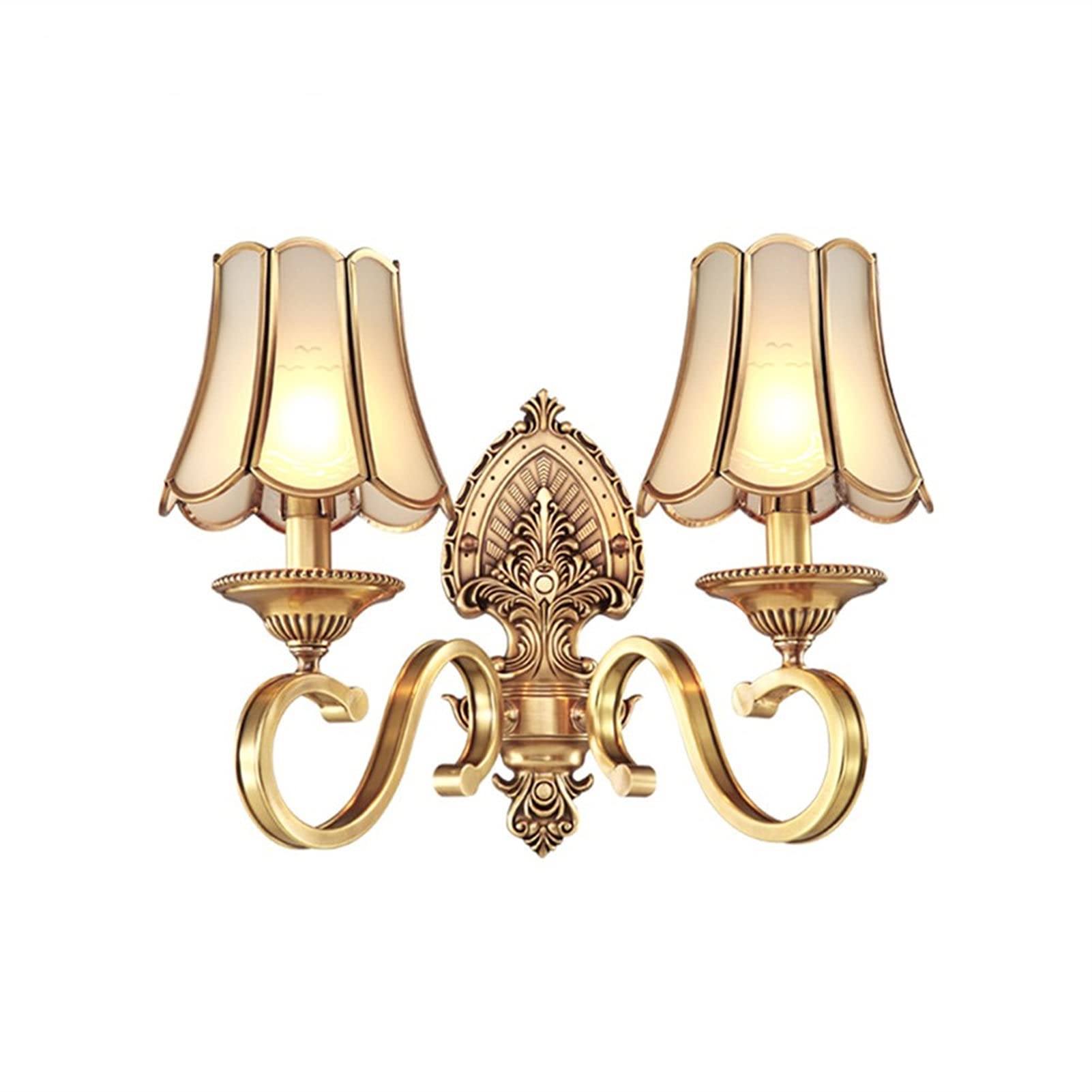 ASerZenith Full Copper Wall Lamp Bedside Lamp Antique Bedroom Lamp Living Room Corridor Aisle Wall Lamp,Chandelier Lamps(B2)