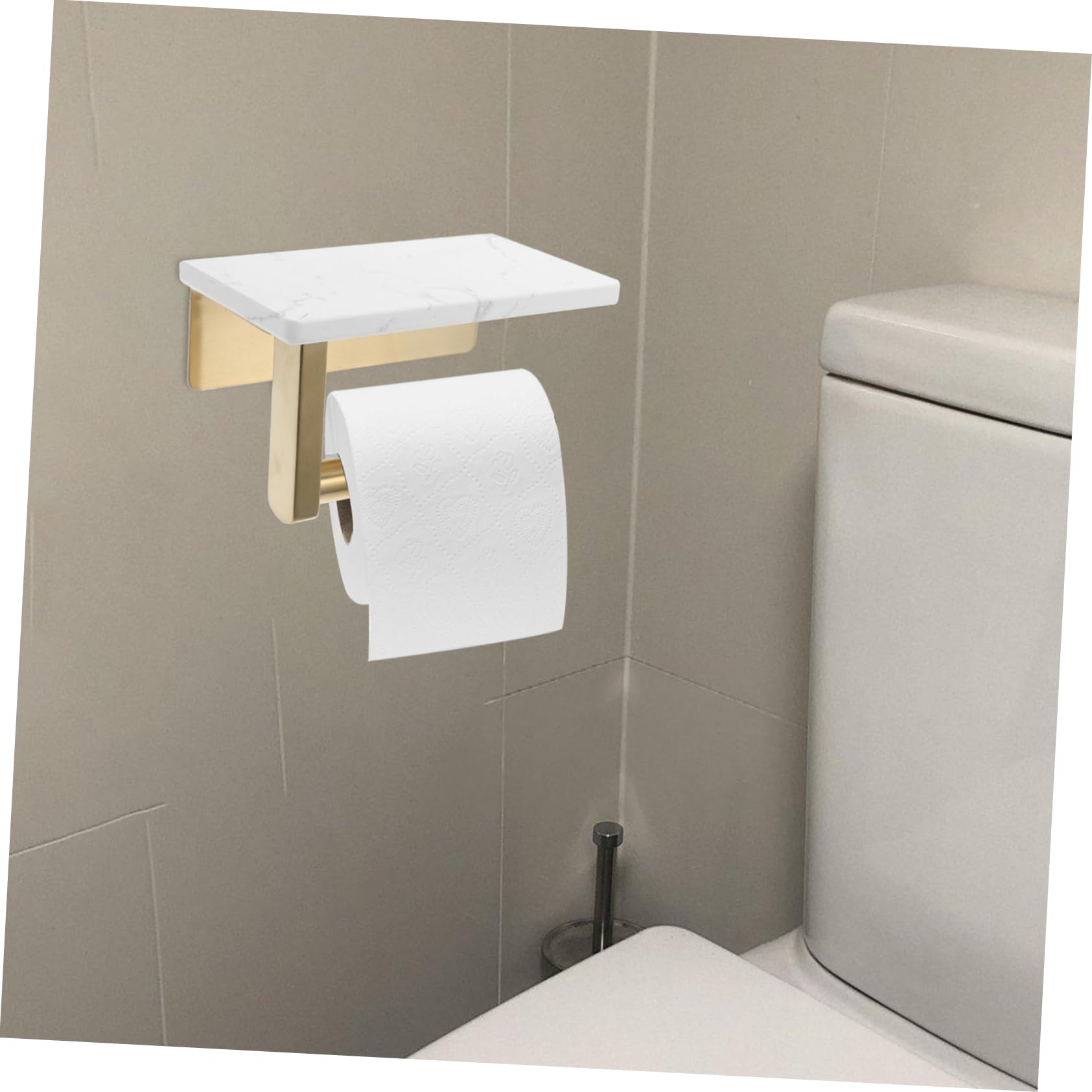 MAGICLULU 3 Piezas Estante De Rollo De Papel Soporte De Tejido De Pared Toallero De Cocina Colgador De Papel Higiénico Dispensador De Papel Higienico Estante para Telefono Acero Inoxidable