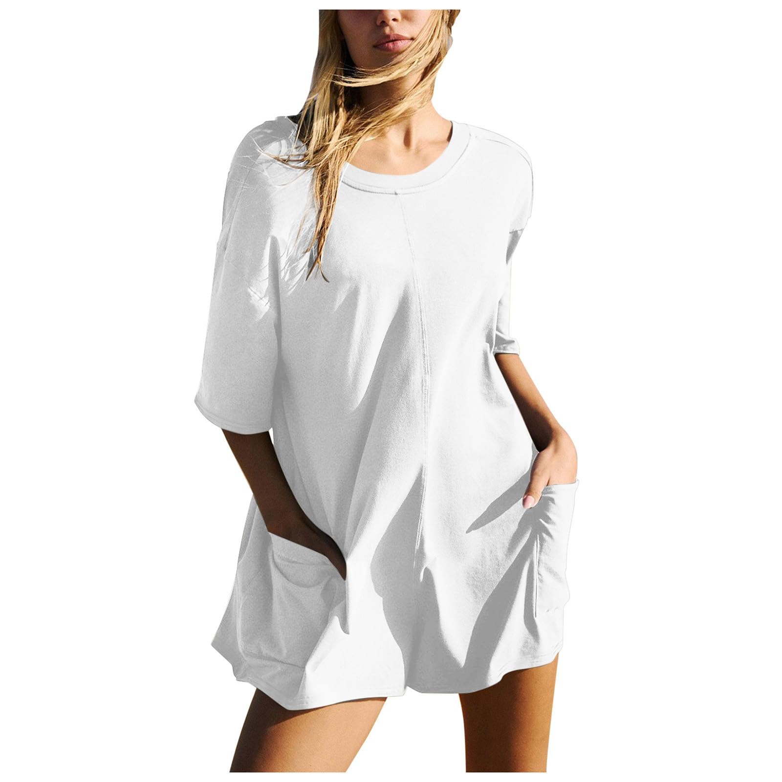 Generic Peto Tirantes Mujer mujer, de gran tamaño, estilo informal, para entrenamiento, atlético, sin espalda, pantalones cortos sueltos Deportivas Mujer