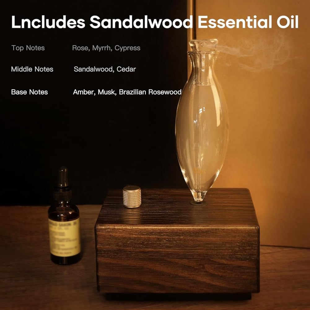 Difusor de Aceites Esenciales Sin Agua, Difusor de Aromas para el Hogar y Habitaciones Grandes, Difusor de Fragancias de Aromaterapia de Última Generación.