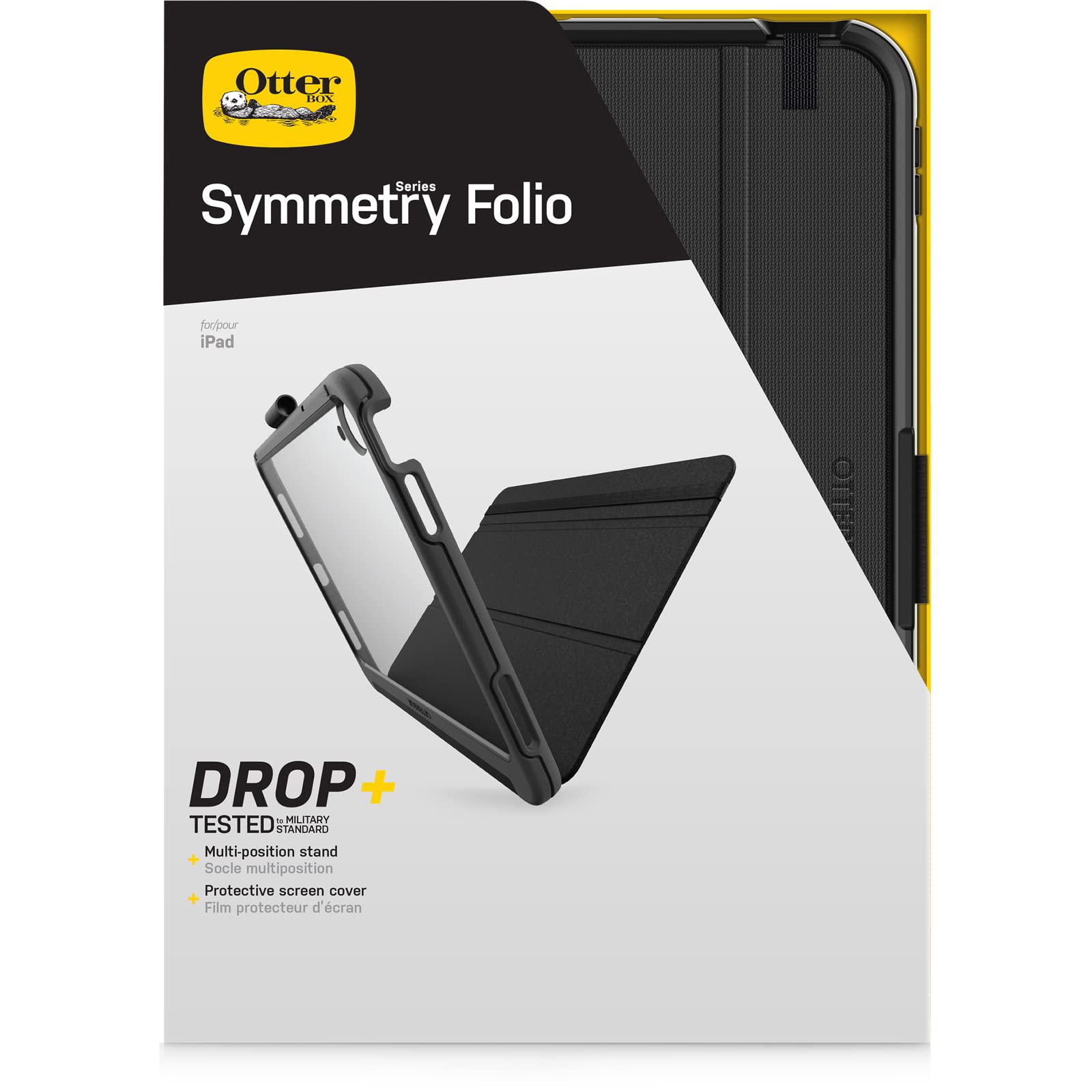 OtterBox Symmetry Folio Etui na iPad 10. gen 2022, 11. gen 2025 (A16), odporny na upadki, smukły futerał ochronny, przetestowany zgodnie ze standardami wojskowymi, Czarne