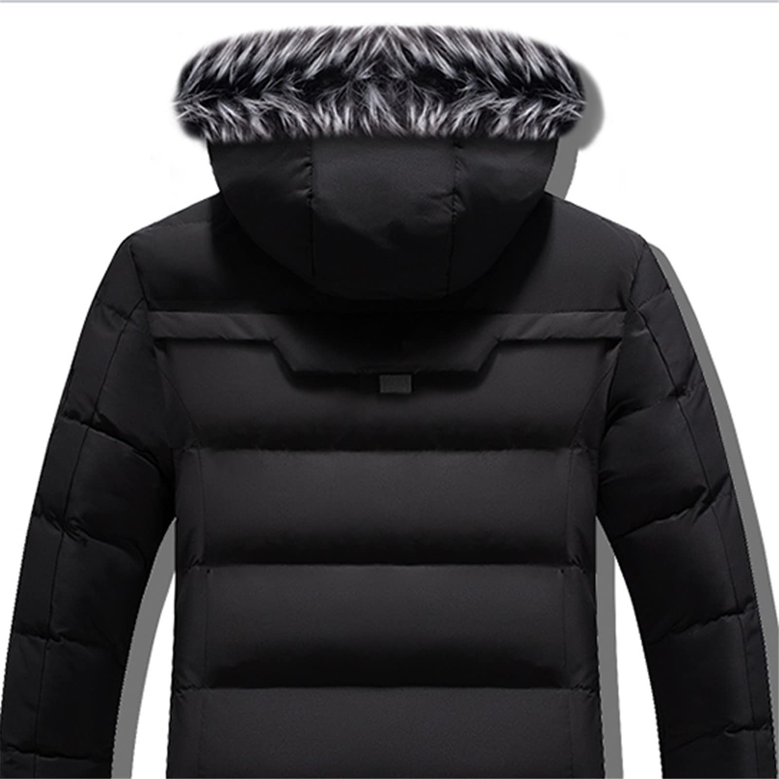 Chaquetas impermeables para hombre, chaqueta cortavientos, parka acolchada cálida, forro polar grueso, ropa exterior con capucha de piel, abrigo acolchado casual, cálido, grueso, ropa de invierno para