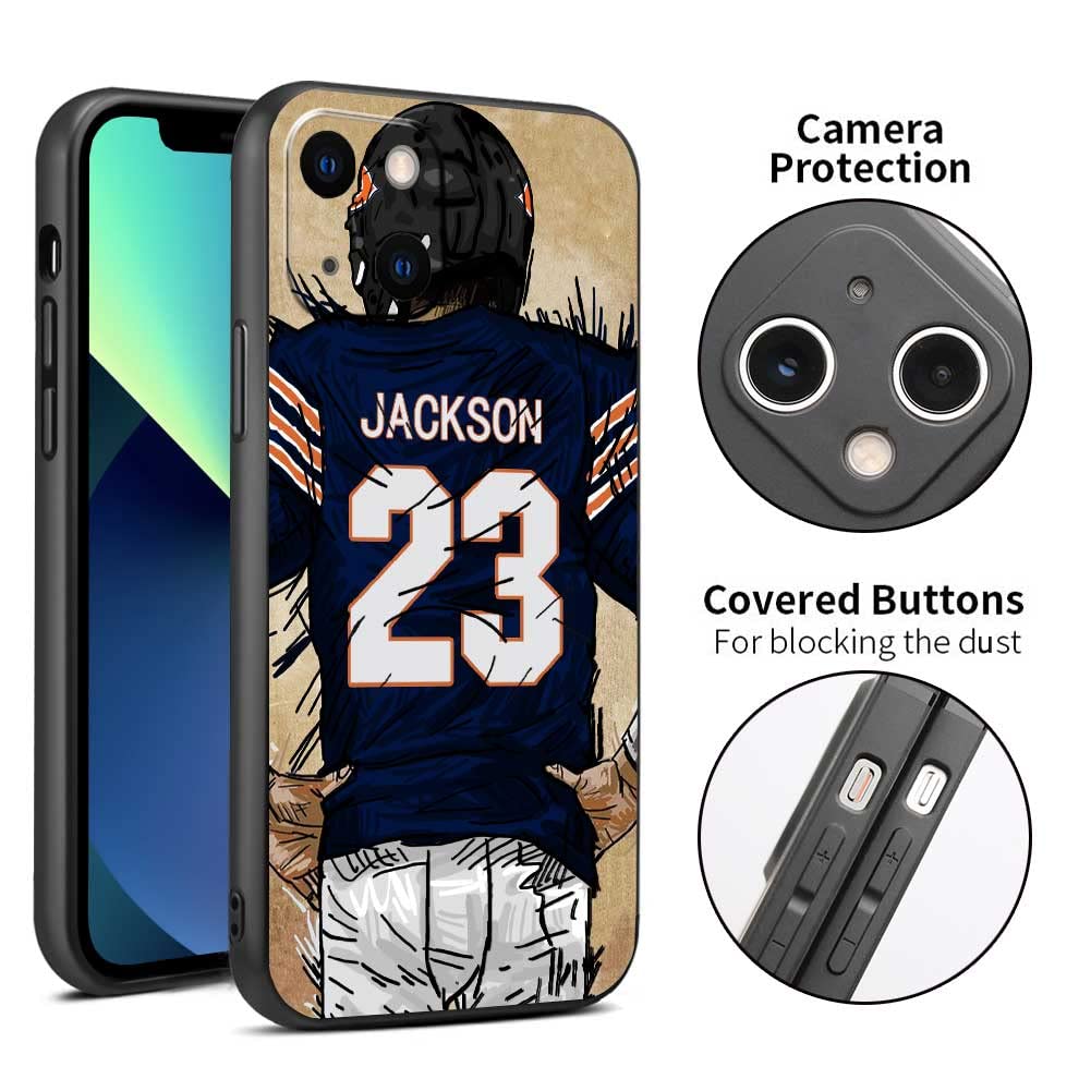 For IPhone 14 13 12 11 Pro Max Plus Case, Unique Personalized Fine Grain Silicone Phone Comfortable Soft Inner Lining Non Slip Grip Protector Cover Orange