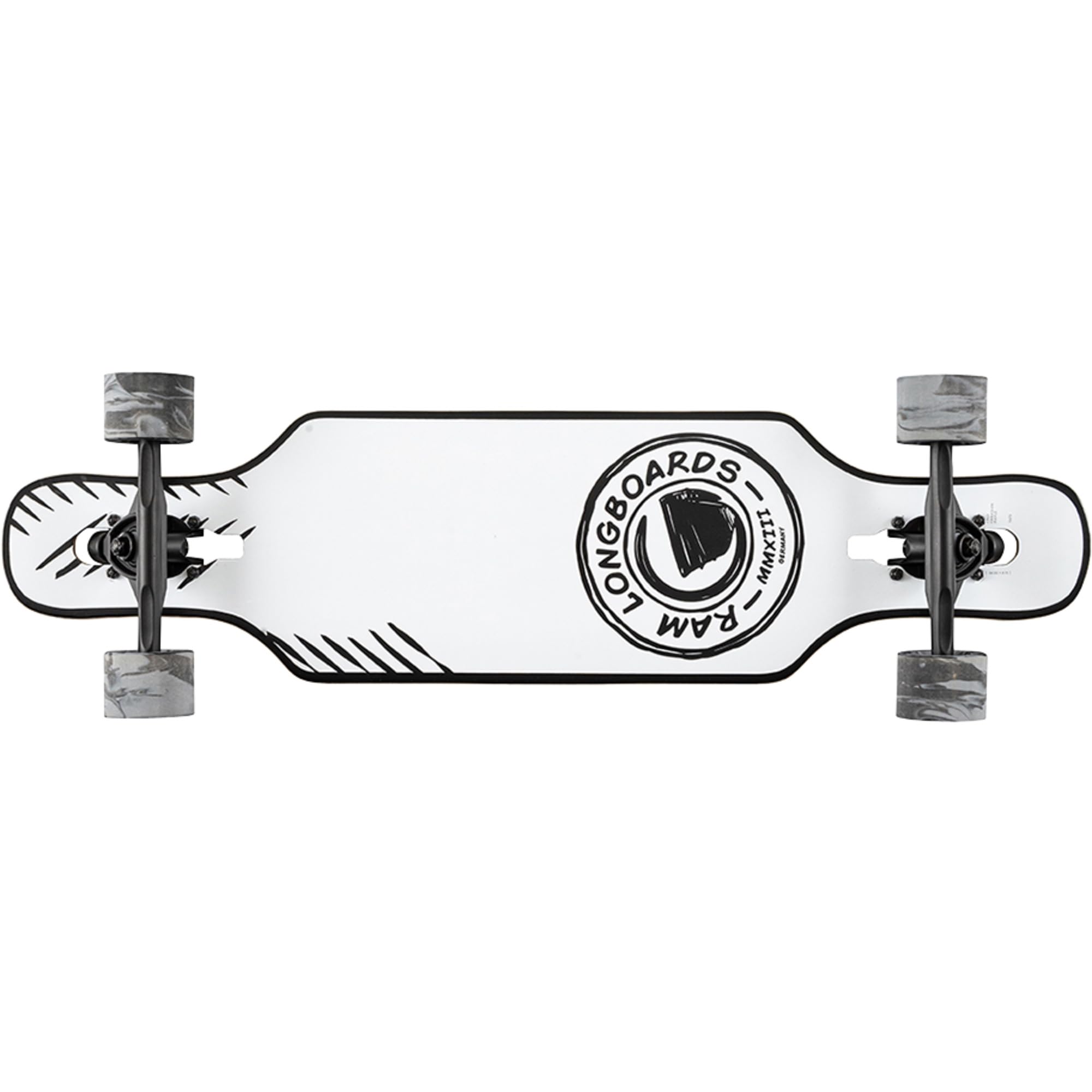 Ram Longboard Vexo 34" deska drewniana dla dorosłych, klon, deska biała