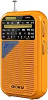 XHDATA Rádio meteorológico D221 NOAA portátil AM FM receptor de rádio de ondas curtas, 2 pilhas AA, rádio transistor com excelente recepção para emergência, furacão, presente, caminhada e casa