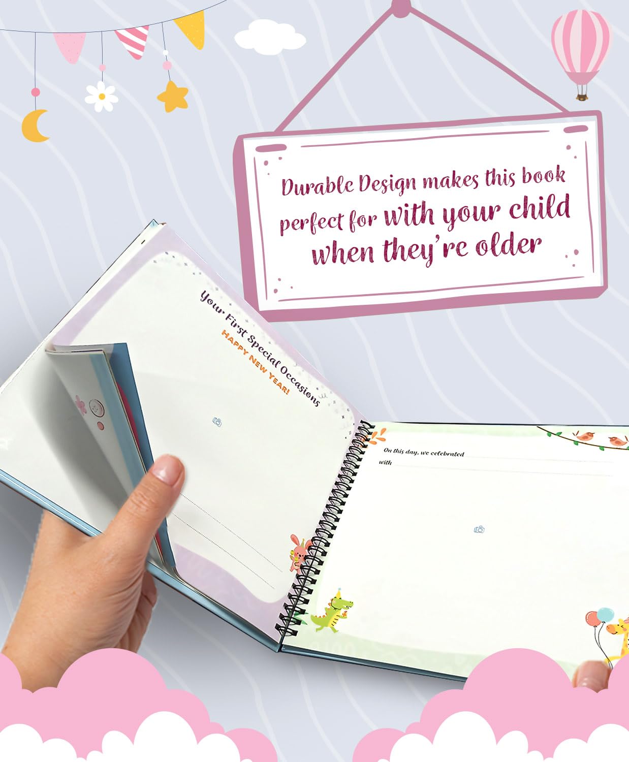 Baby Record Book - Premium Journal for Milestones & Memories with Photo Album for 0-5 Years Baby Girl/Boy | 56 Pages | Best Gift for Pregnancy, Baby Shower Party, New Born & New Parents 4