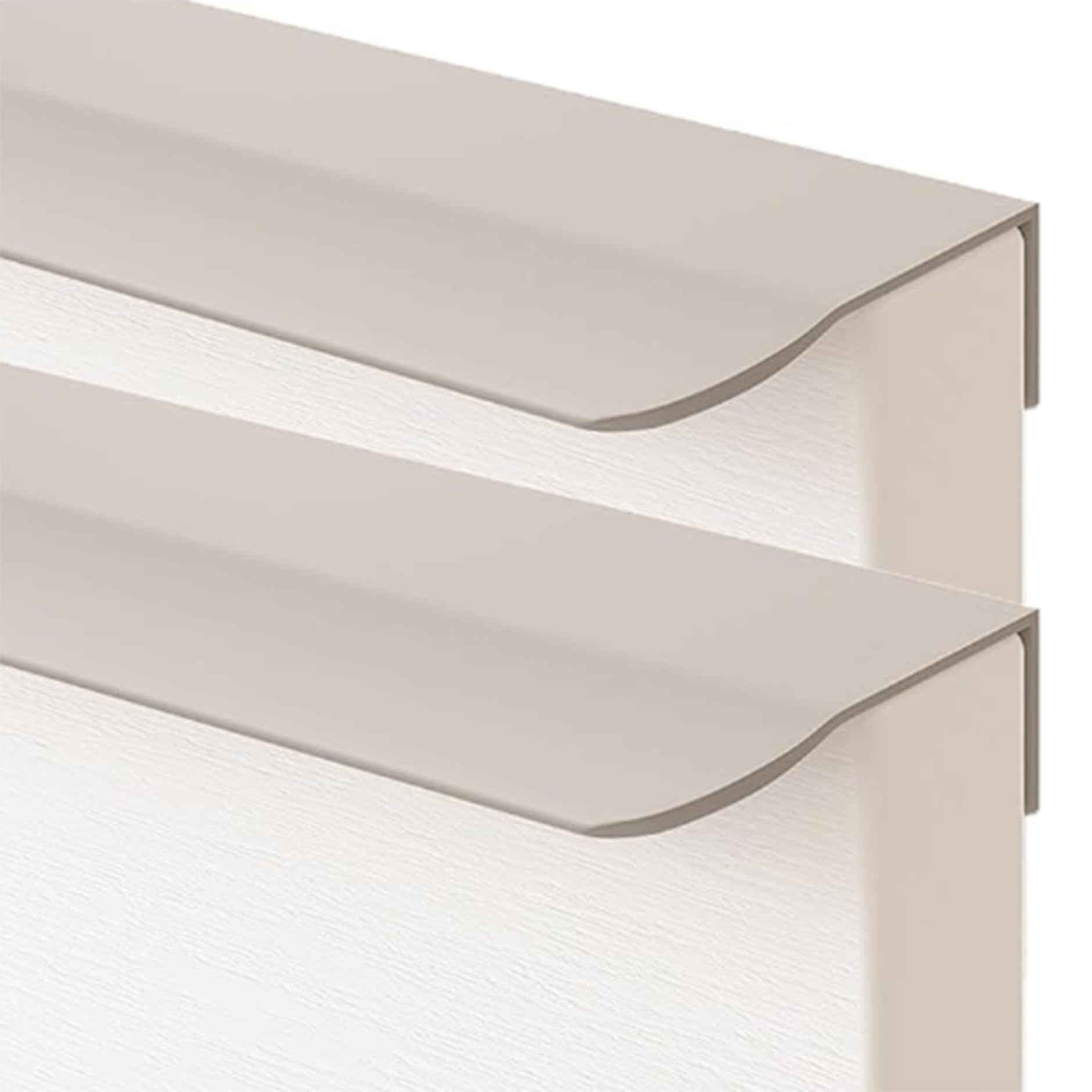 Jialuo0318 Cashmere Grey Aluminium Alloy Concealed Pull Kitchen Cupboard Handles Sliding Door Handle Finger Edge Pull Invisible Door Knob Cabinet Handle Drawer Handles 2 Piece (Length 1200Mm)