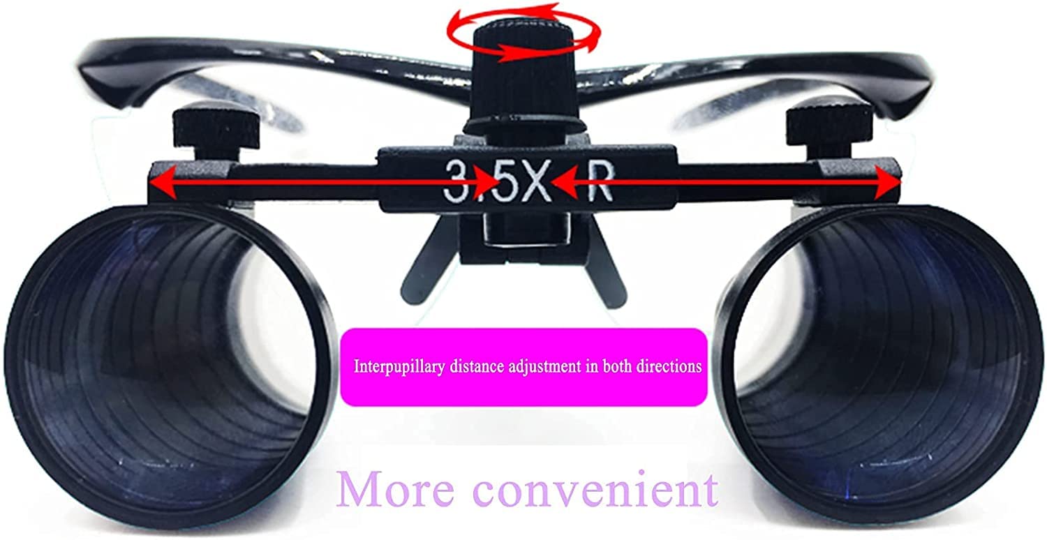 Lupa Binocular con Aumento De 3,5X, Distancia Interpupilar Ajustable, Distancia De Trabajo Ajustable, Diseño Óptico De Alta Gama, Fácil De Colocar.