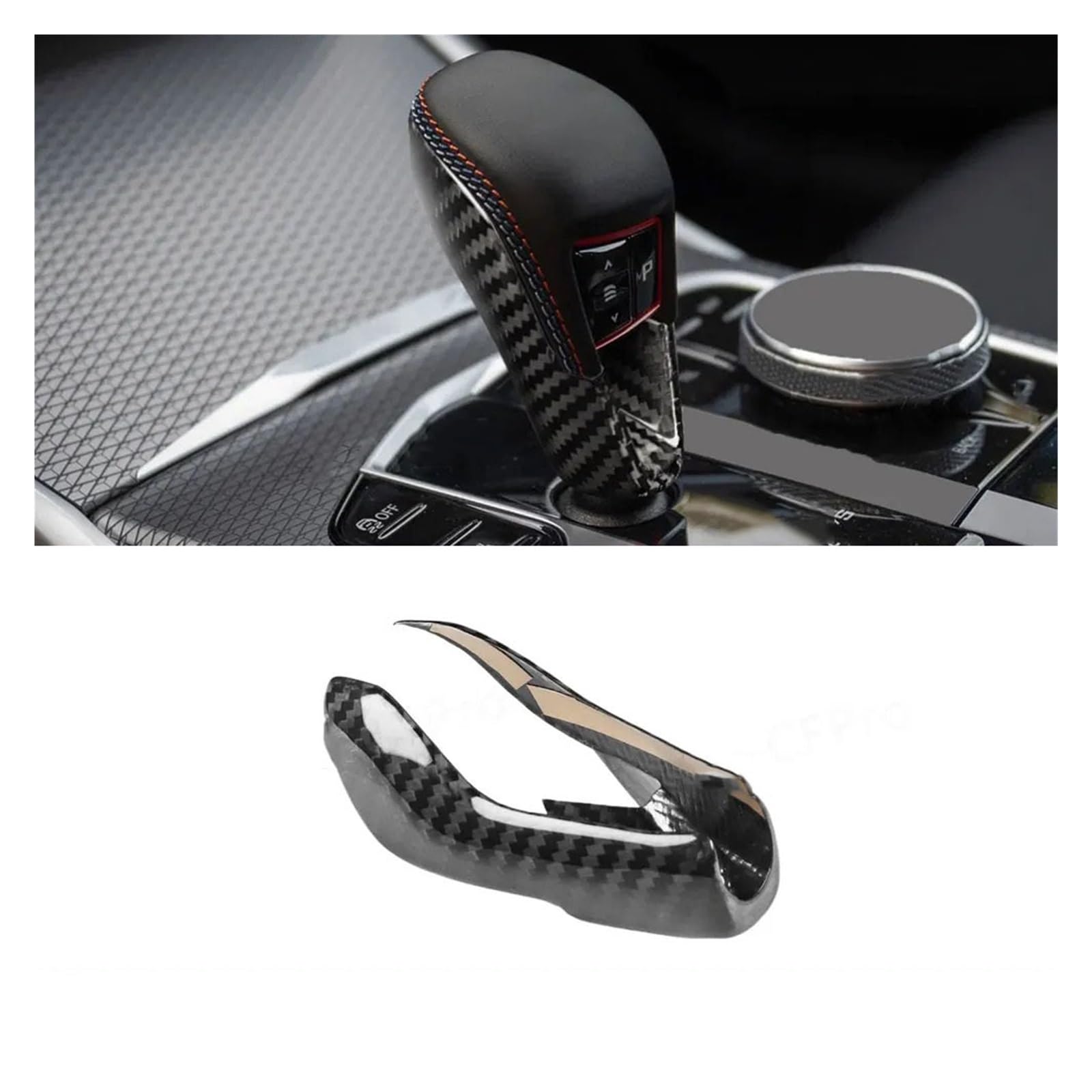Nneaotaqq One Color Gear Shift Knob Cover Car Interior Retrofitting Compatible With Bmw M2 G87 M3 G80 M4 G82 G83 X3m F97 X45 F98 F95 2021-2025