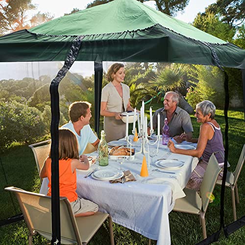 Tiimmgaal Mosquito Netting For Patio Umbrella 14Ft Double Sided Patio Umbrella Canopy Netting &10X10 Ft Gazebo (Black)(Does Not Contain Gazebo Patio Umbrella) (14Ft Black) #TOP5