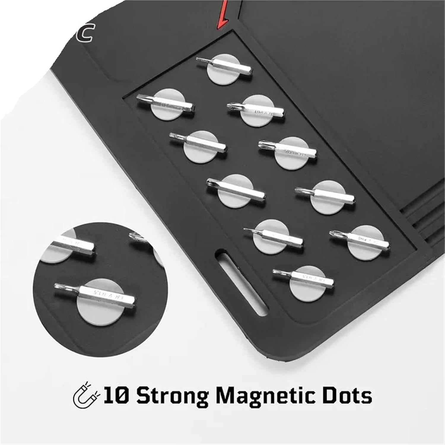1pcs Gun Cleaning Mat Rifle Pistol Gun Mat with Magnetic Dots Non-Slip with Organizer Parts Tray Protective Workbench Mat