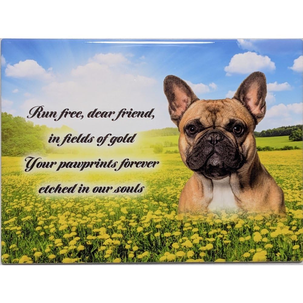 In Memoriam Rectangular Tile Pet Grave Plaque (20 x 15 cm) (French Bulldog, 20 x 15 cm)