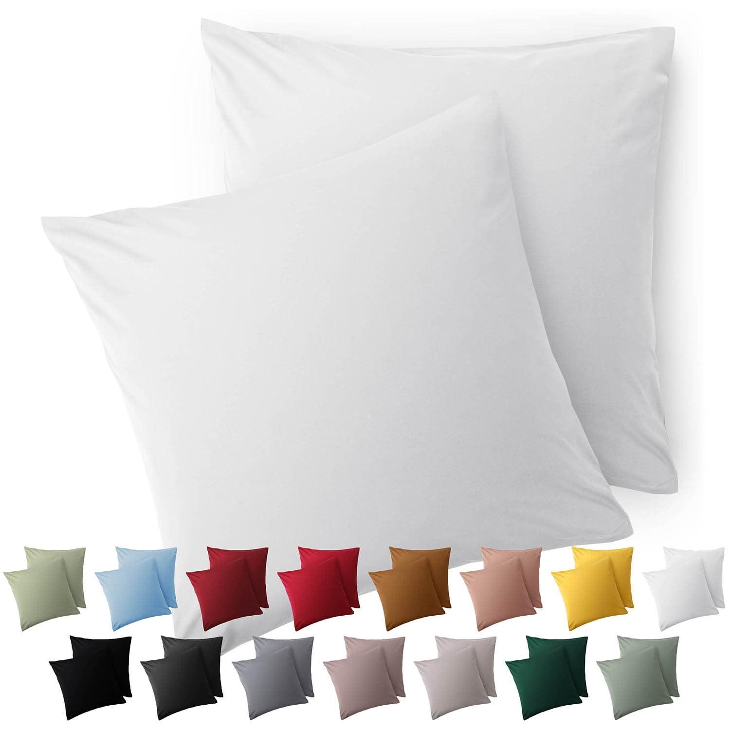 Blumtal Federe Cuscini Divano 60x60 cm - Set di Copricuscini per Divani in Microfibra a 2 Pezzi con Chiusura a Busta, certificati Oeko-Tex, extra morbidi e lavabili - Bianco