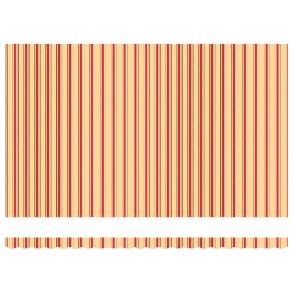 Tenda da Sole Retrattile, Poliestere, Giardino, Giallo/Arancio, 500x300 cm