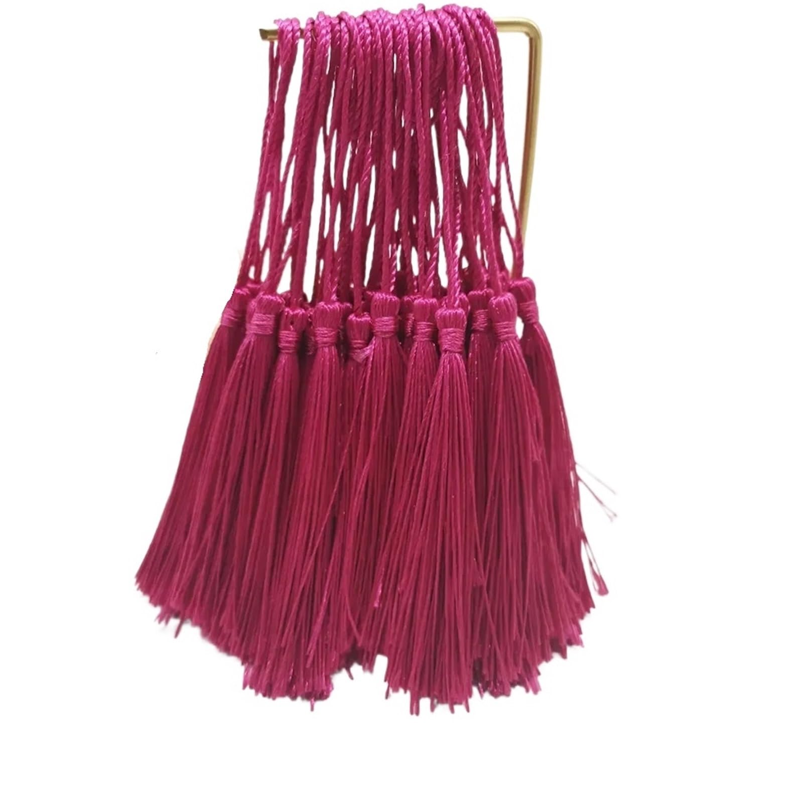 Mini Tassels 500Pcs Silky Tassels Soft Craft Mini Tassels Fringe Trim for Sewing Jewelry Making DIY Gift Tag Projects Bookmarks for Crafts(23 rose)