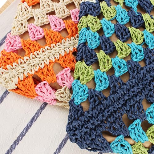 Straw Hobo Packet for Women,2025 New Vintage Shoulder Packet,Summer Beach Shoulder Bag,Summer Handbag,Everything Tote Bag4