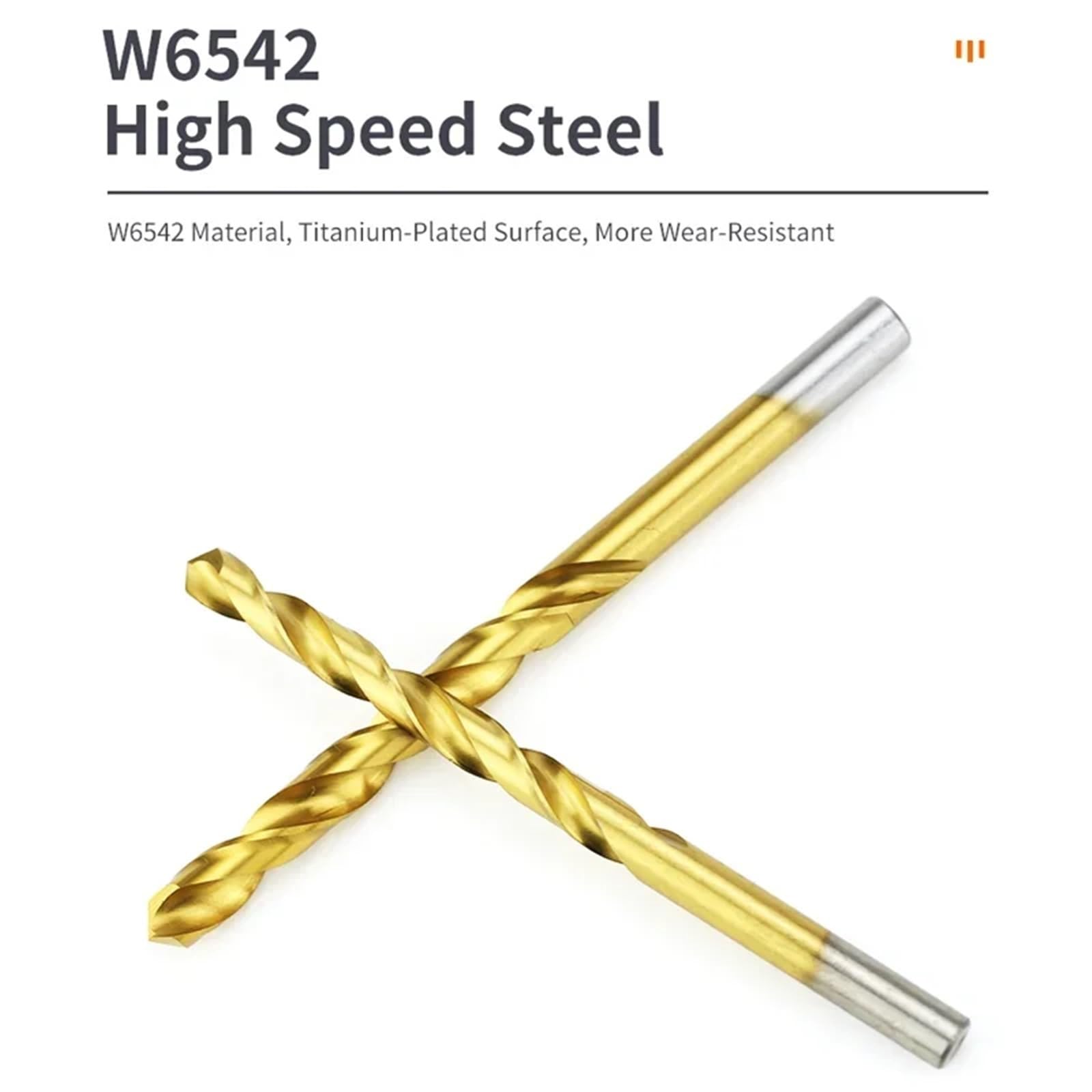 Broca helicoidal de acero de alta velocidad, juego de herramientas de acero inoxidable 6542, Metal, 1 Uds.(6.0mm)