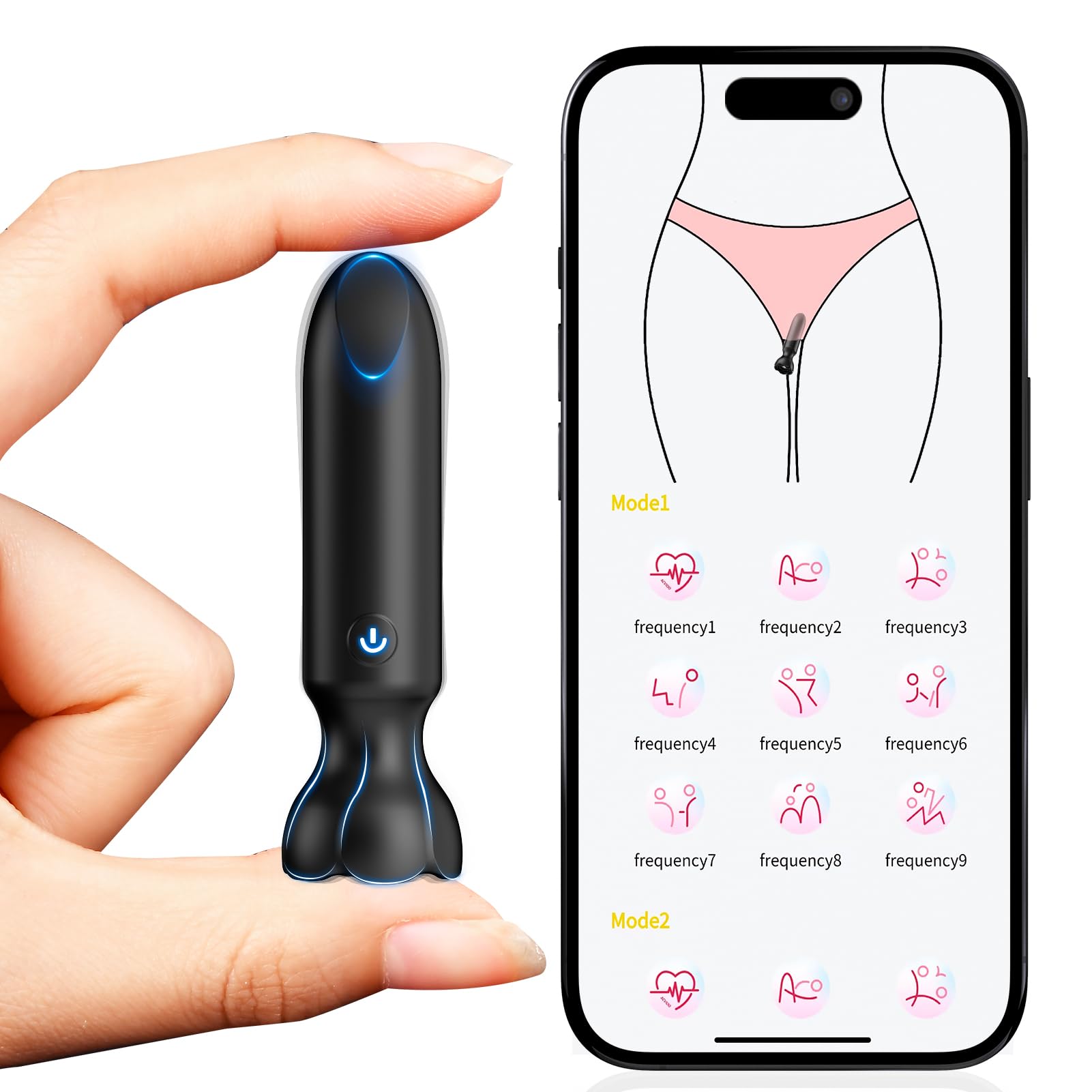 Mini vibrador tipo bala, juguetes para adultos, vibradores controlados por aplicación, juguetes sexuales femeninos con 9 modos de vibración, lápiz labial, consolador para punto G, vibrador de clítoris, vibrador discreto de larga distancia para mujeres y parejas, color negro.
