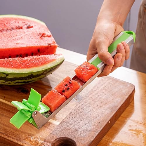Watermelon Windmill Cutter Slicer - Stainless Steel Knife Tool For Salads Desserts Watermelon Slicer Fruit Cutter Kitchen Utensils Gadgets #TOP7