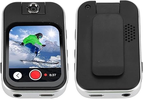 Miniatura 8 de Reproductor de MP3 Bluetooth, reproductor de música con cámara digital FHD 720P, pantalla táctil de 2 pulgadas, lente giratoria 180, clip de