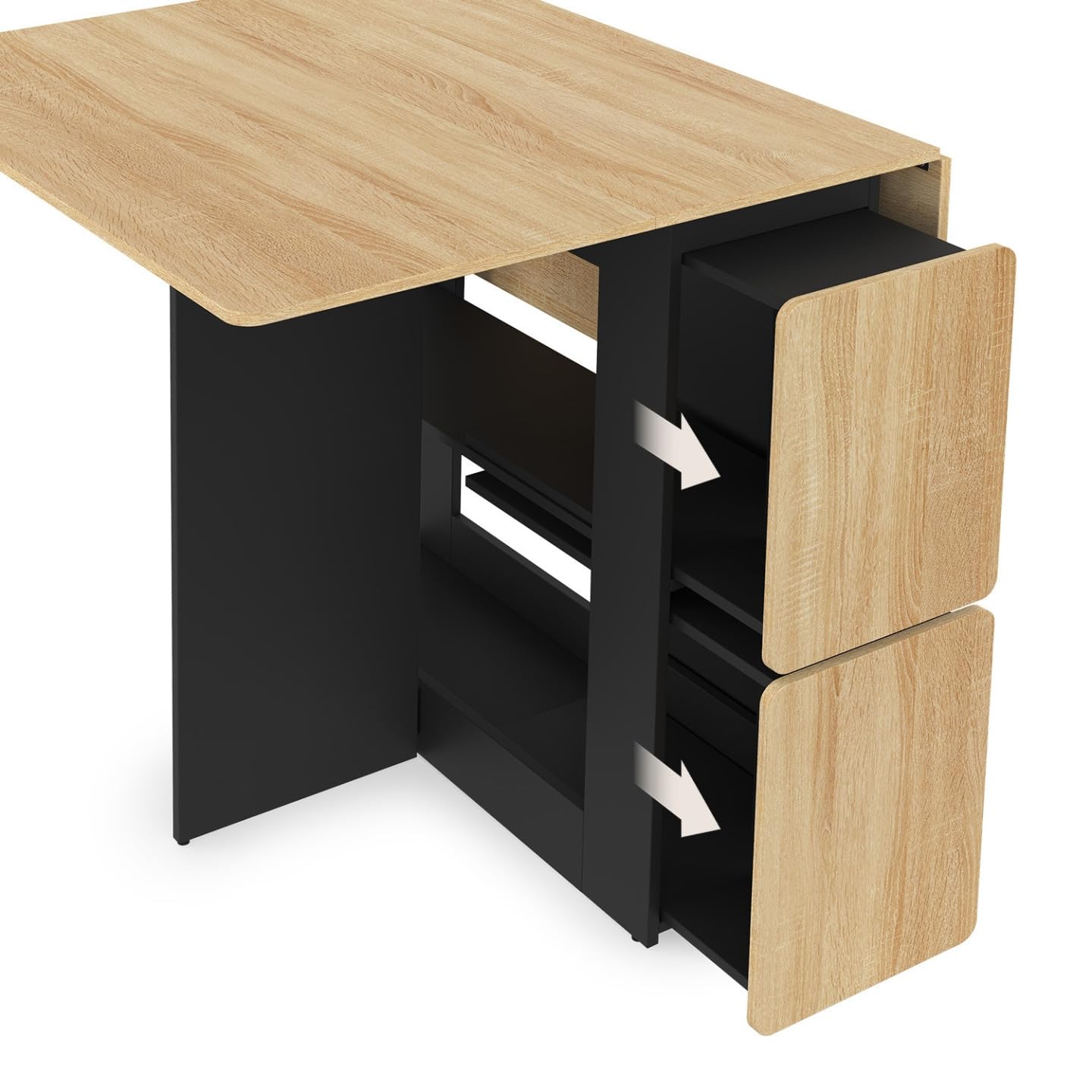 IDMarket - Ensemble Table Console Pliable EDI 2-4 Personnes et 4 tabourets