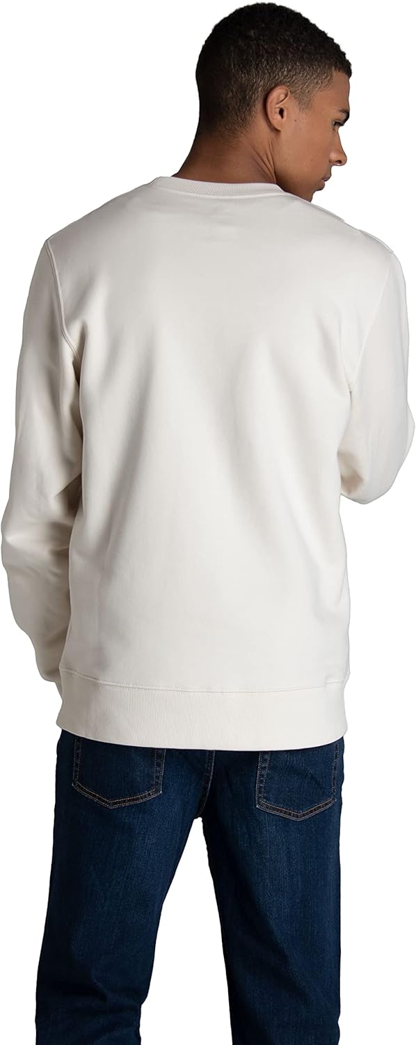 Fruit of the Loom Men's Crafted Comfort Fleece Sweatshirts, Hoodies, & Sweatpants, Super Soft Cotton Blend, Sweatshirt - Sweet Cream, Large - Image 3