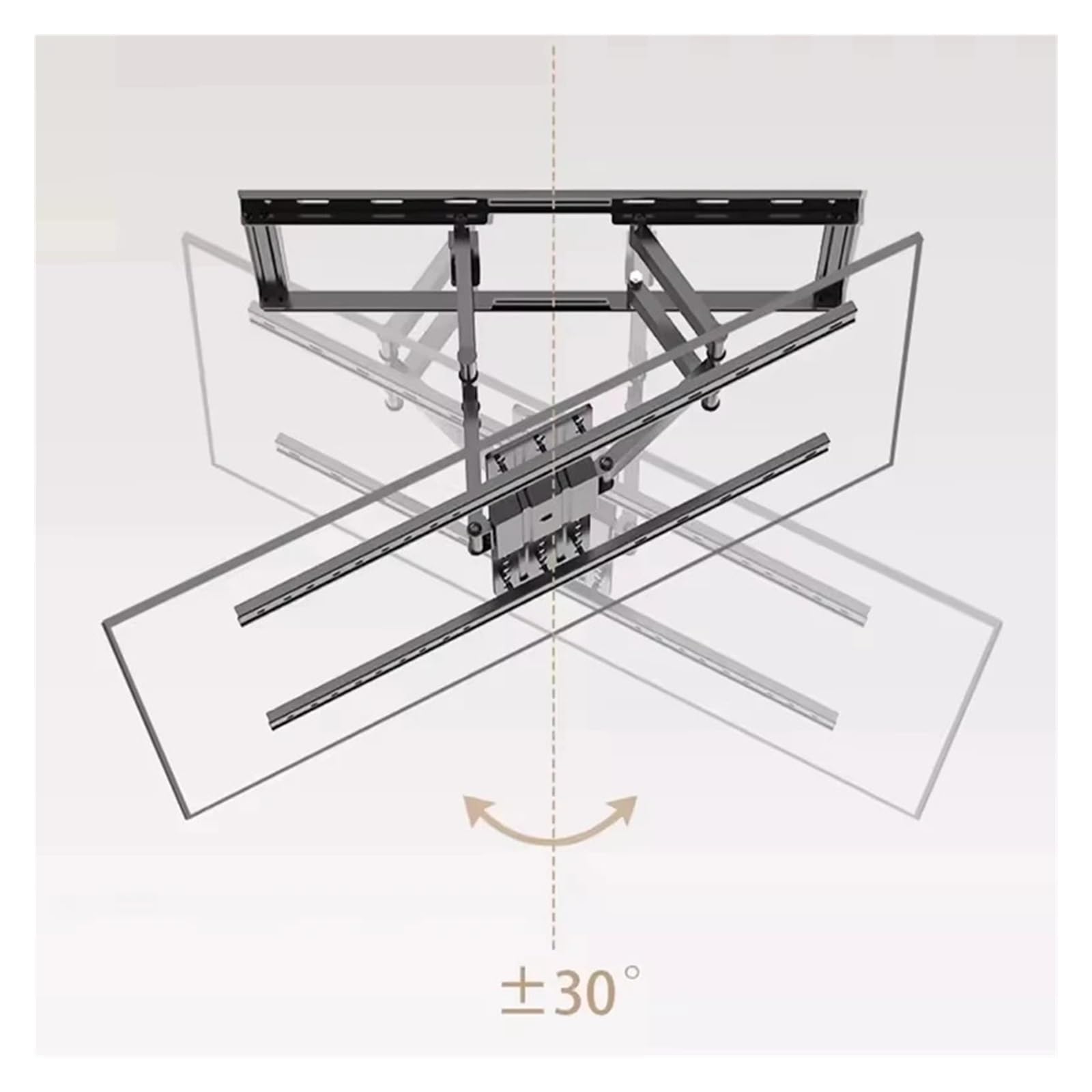 Supporto Da Parete Telescopico for TV A Movimento Completo for Piatto/curvo Da 32-65 Pollici, | Bracci articolati estensibili larghi, VESA 400x400mm