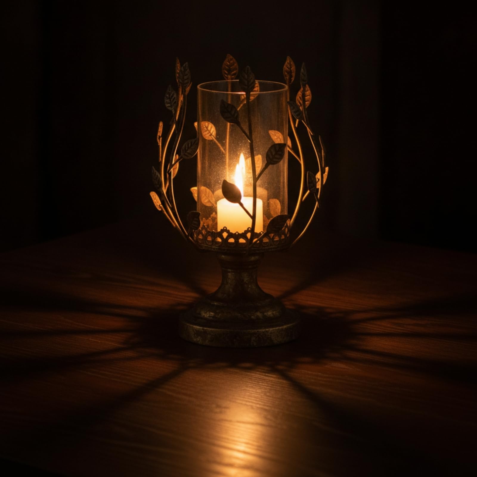 Farol Hierro con Vidrio Clásico