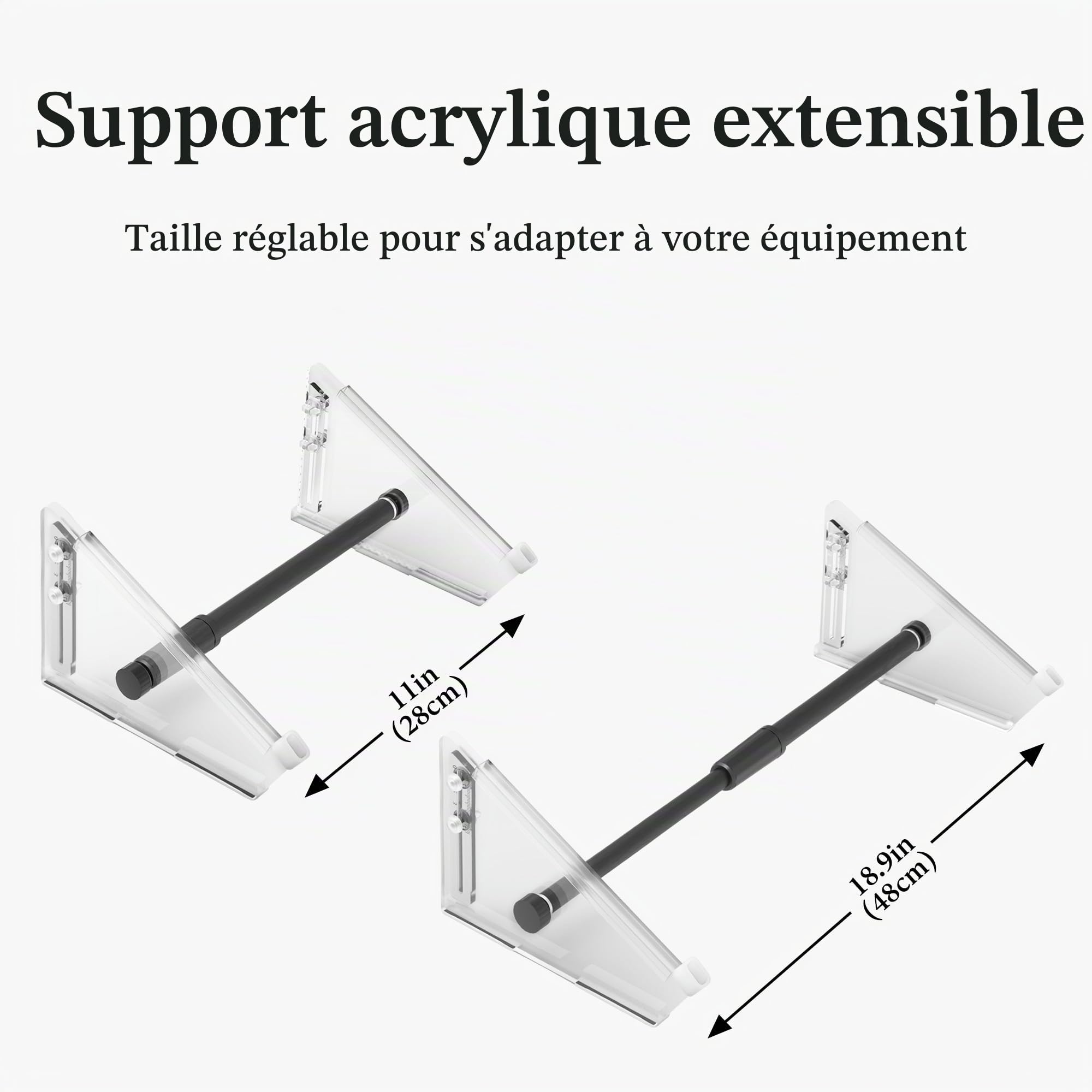 GEEKRIA Support de bureau pour interface audio, 27,9 cm - 48 cm pour contrôleur MIDI/machine à tambour/échantillonneur/synthétiseur et plus, compatible avec Akai Professional MPC Live III/MPC Live II