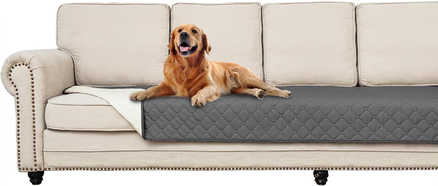 Ameritex Waterproof Dog Couch Cover Faux Leather with Anti