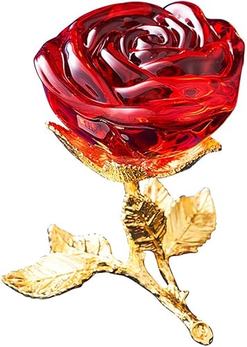 K9 - Rosa de cristal, flor eterna de rosa, regalo para novia, esposa, mamá en el día de San Valentín, día de la madre, Acción de Gracias, Navidad,