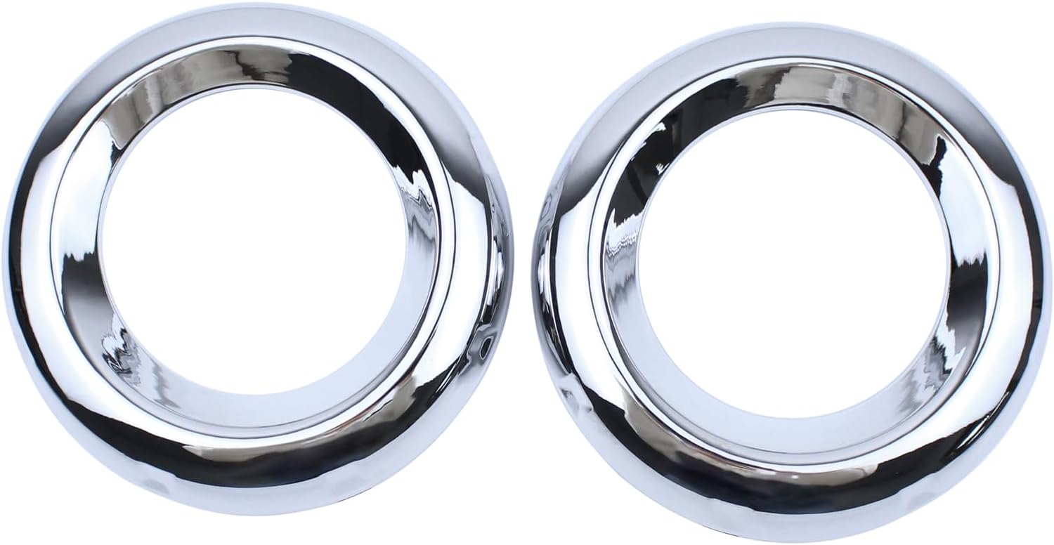 2Pcs Front Driver Passenger Chrome Fog Lamp Bezel Trim Ring for Toyota
